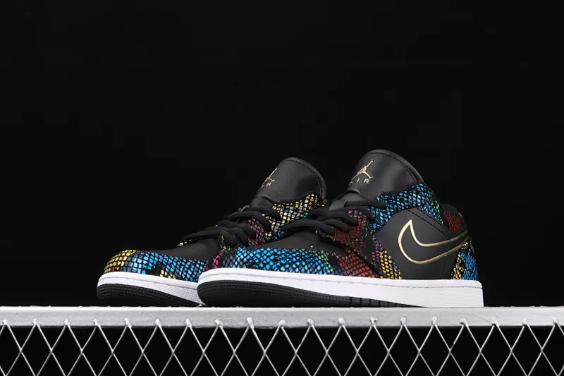 All categories Air Jordan Jordan series basketball shoes Air Jordan 1 Low Air Jordan 1 Low Shadow AJ1 Joe 1 colorful snakeskin low-top cultural and leisure sports sneakers CW5580-001